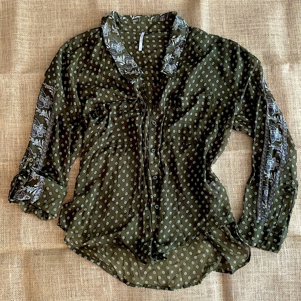Free People Button-Down Blouse